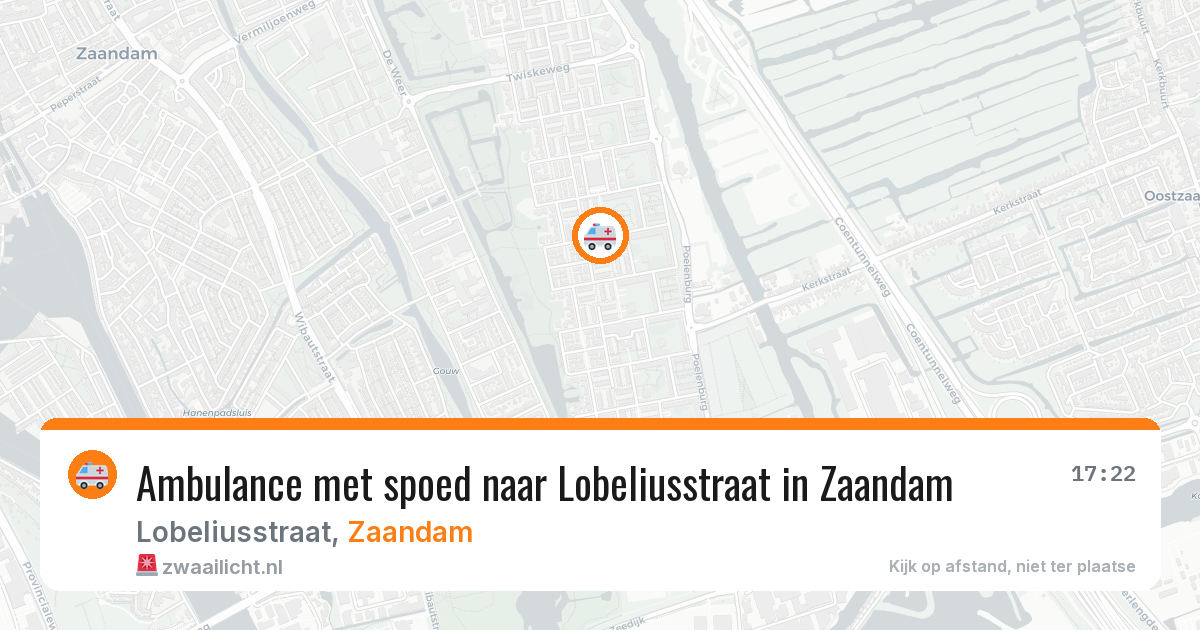 Ambulance met spoed naar Lobeliusstraat in Zaandam — 21 apr 2026