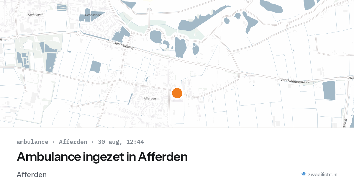 Ambulance ingezet in Afferden — 30 aug 2026