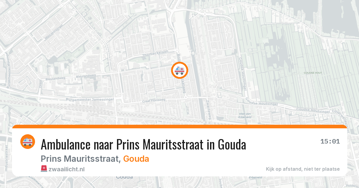 Ambulance naar Prins Mauritsstraat in Gouda — 29 mei 2026