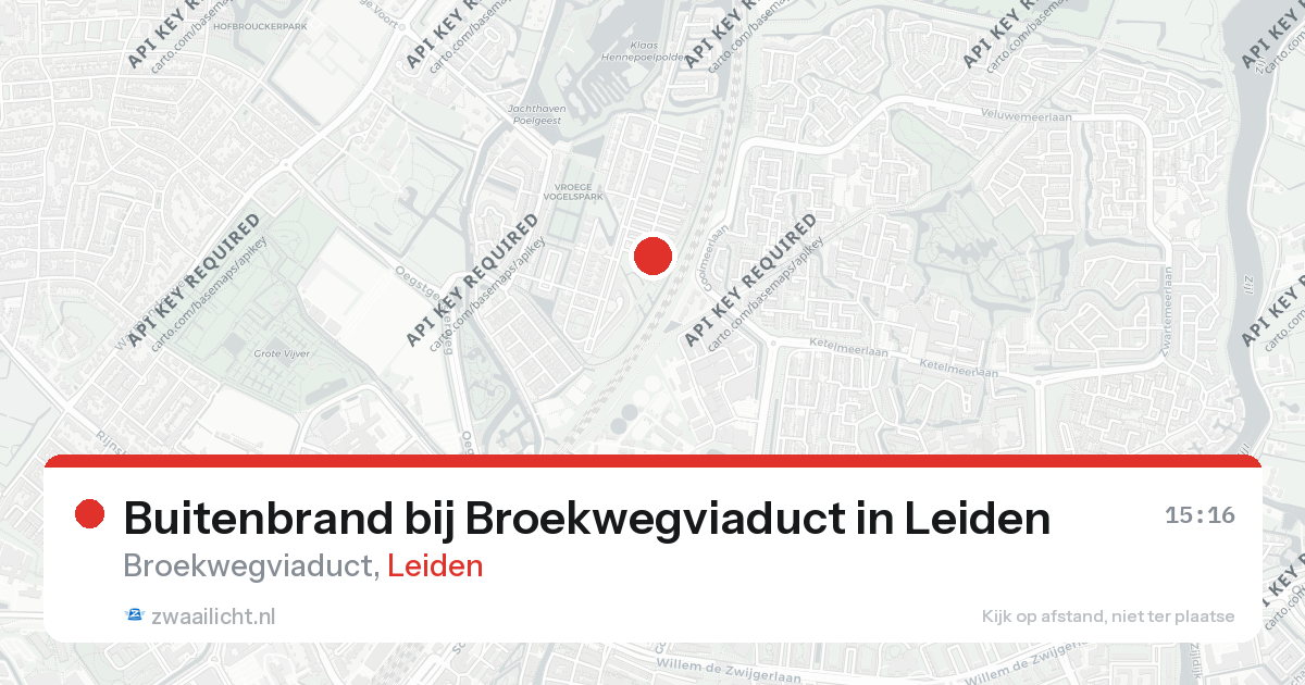 Buitenbrand bij Broekwegviaduct in Leiden — 21 feb 2026