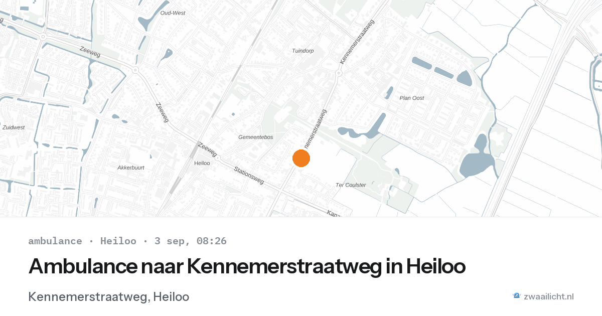 Ambulance naar Kennemerstraatweg in Heiloo — 3 sep 2026