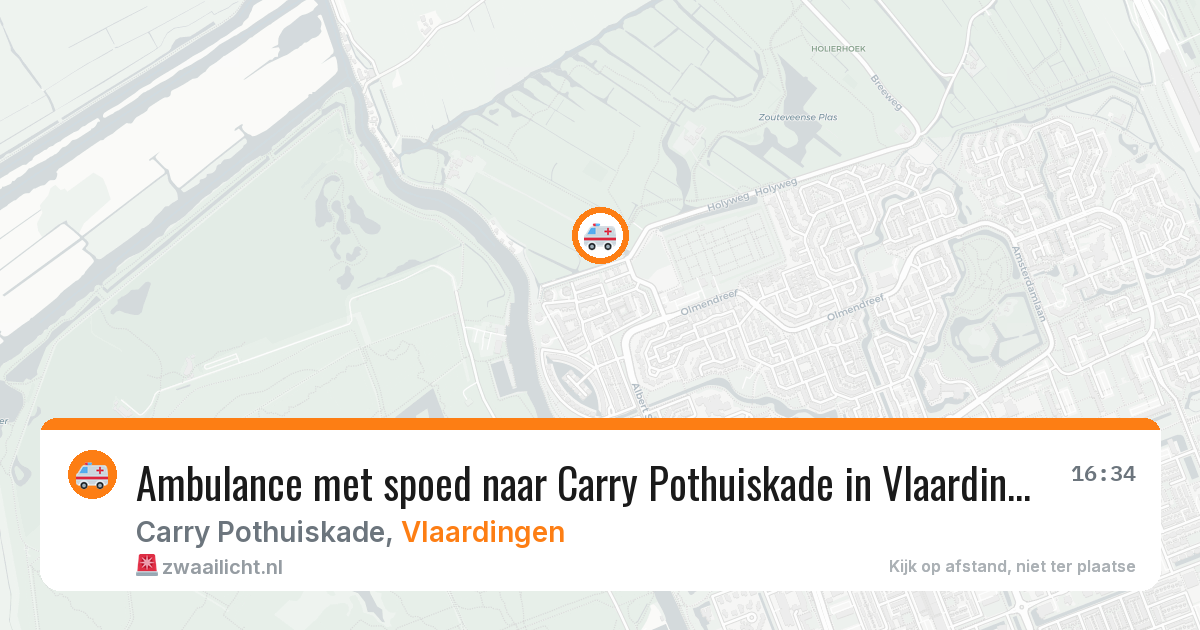 Ambulance met spoed naar Carry Pothuiskade in Vlaardingen — 26 mei 2026