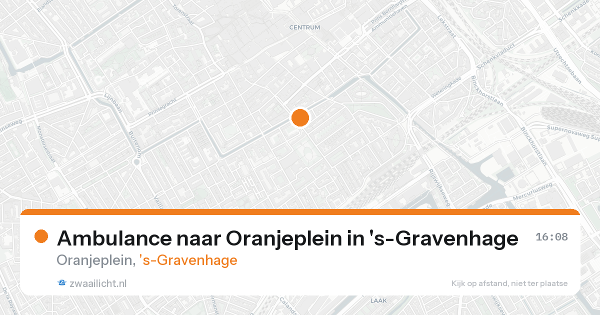 Ambulance naar Oranjeplein in 's-Gravenhage — 22 aug 2026