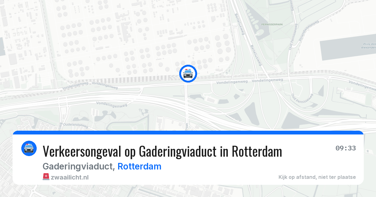 Verkeersongeval op Gaderingviaduct in Rotterdam — 16 jul 2026