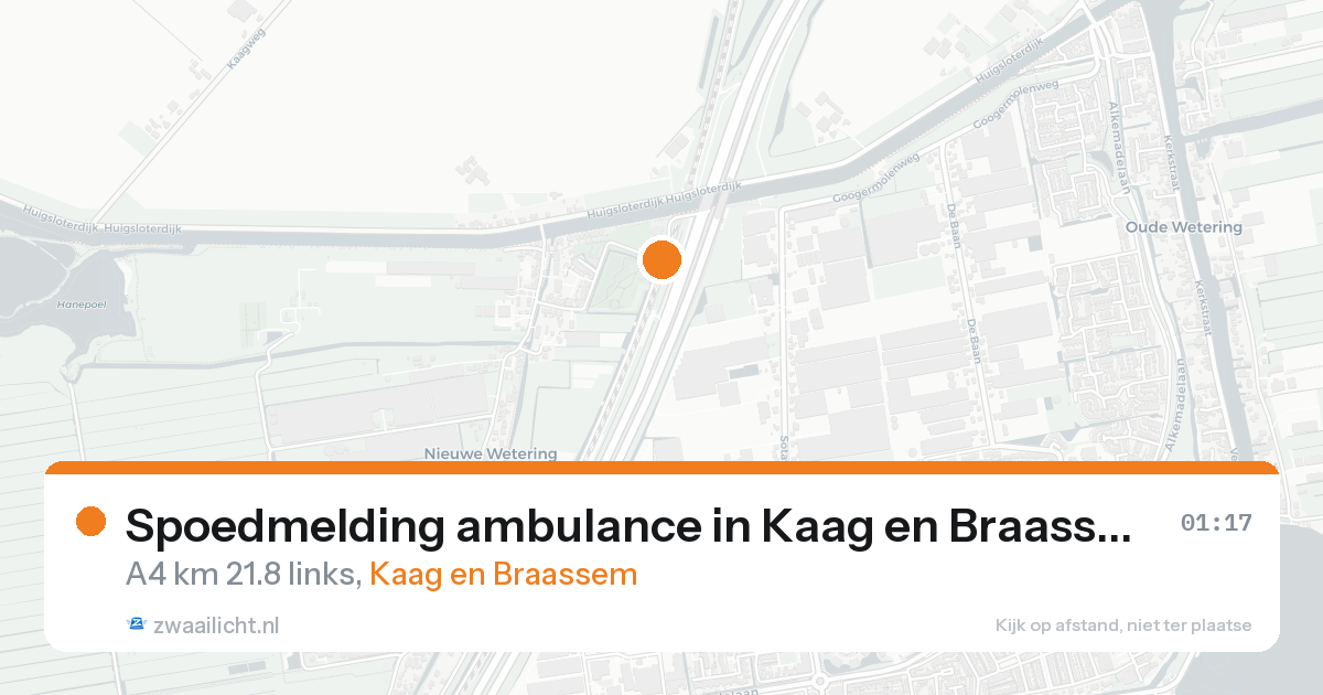 Spoedmelding ambulance in Kaag en Braassem — 21 aug 2026