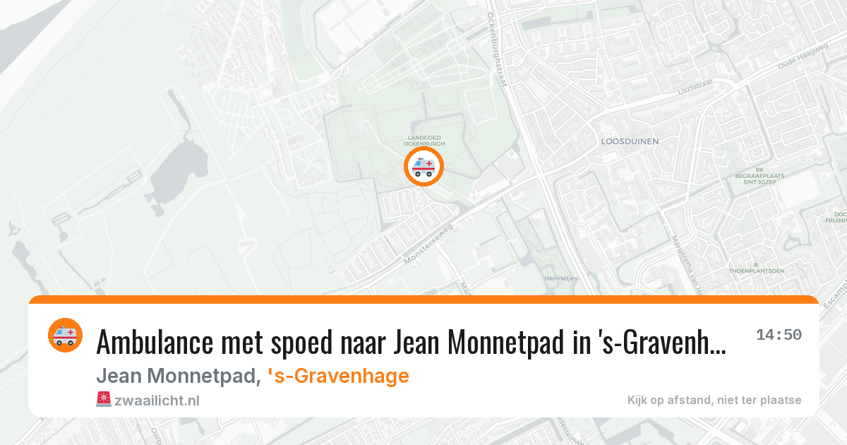 Ambulance met spoed naar Jean Monnetpad in 's-Gravenhage — 26 mrt 2026