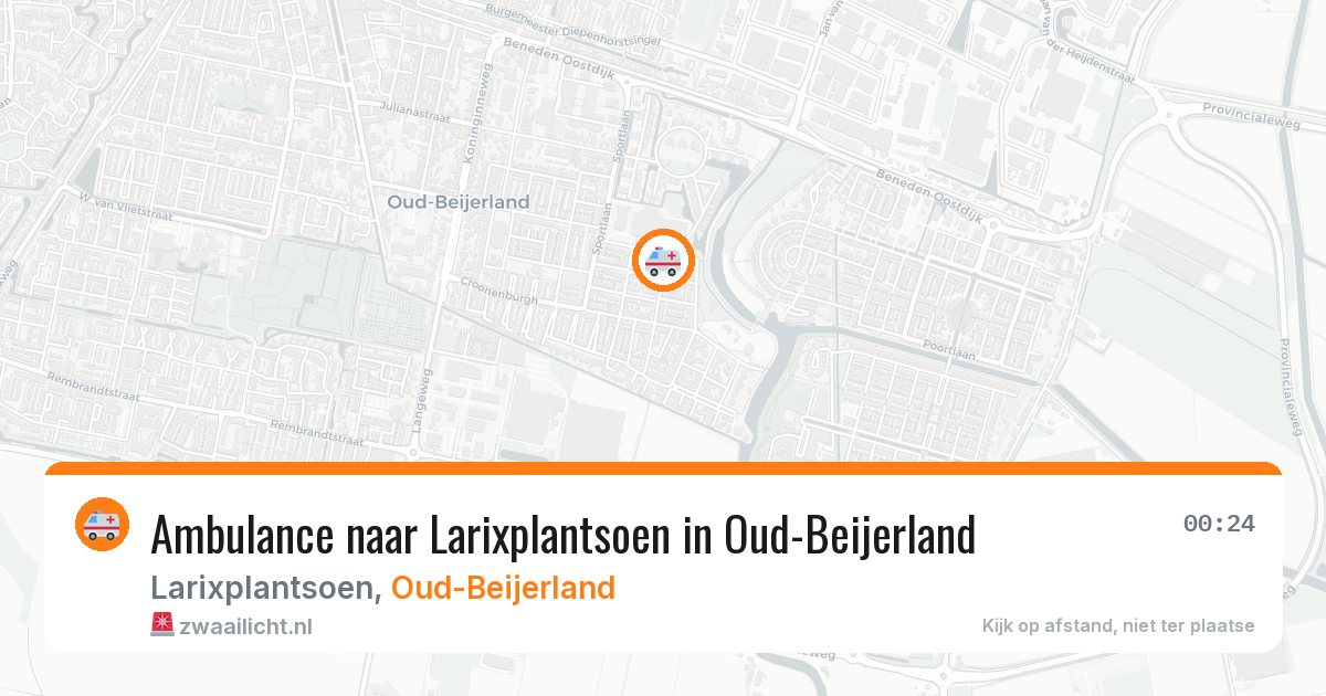 Ambulance naar Larixplantsoen in Oud-Beijerland — 24 apr 2026