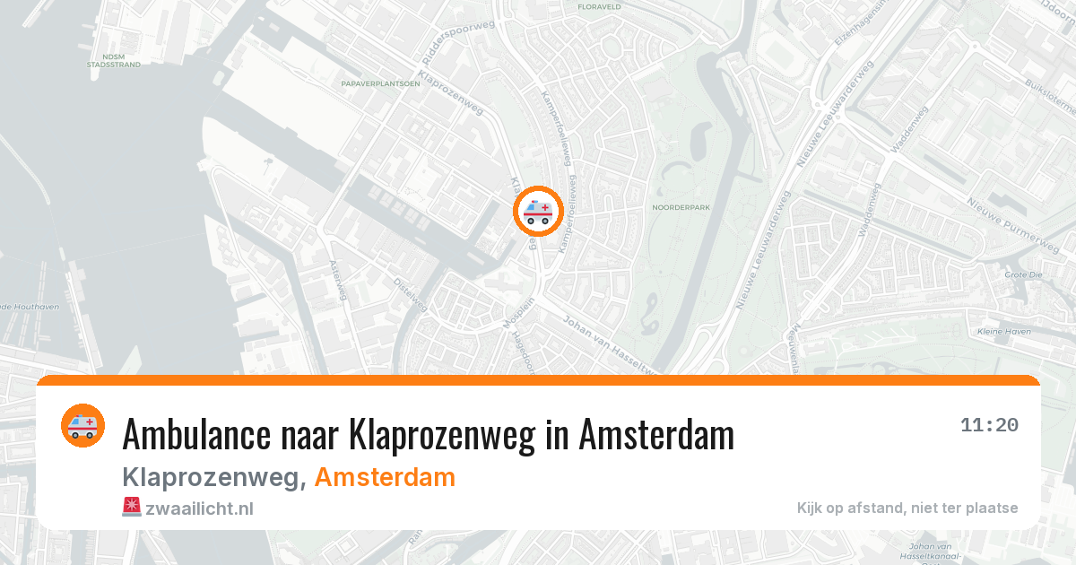 Ambulance naar Klaprozenweg in Amsterdam — 29 jun 2026