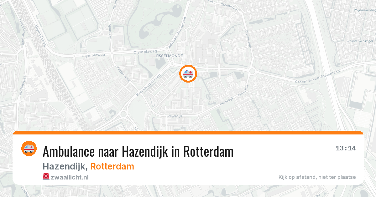 Ambulance naar Hazendijk in Rotterdam — 11 apr 2026