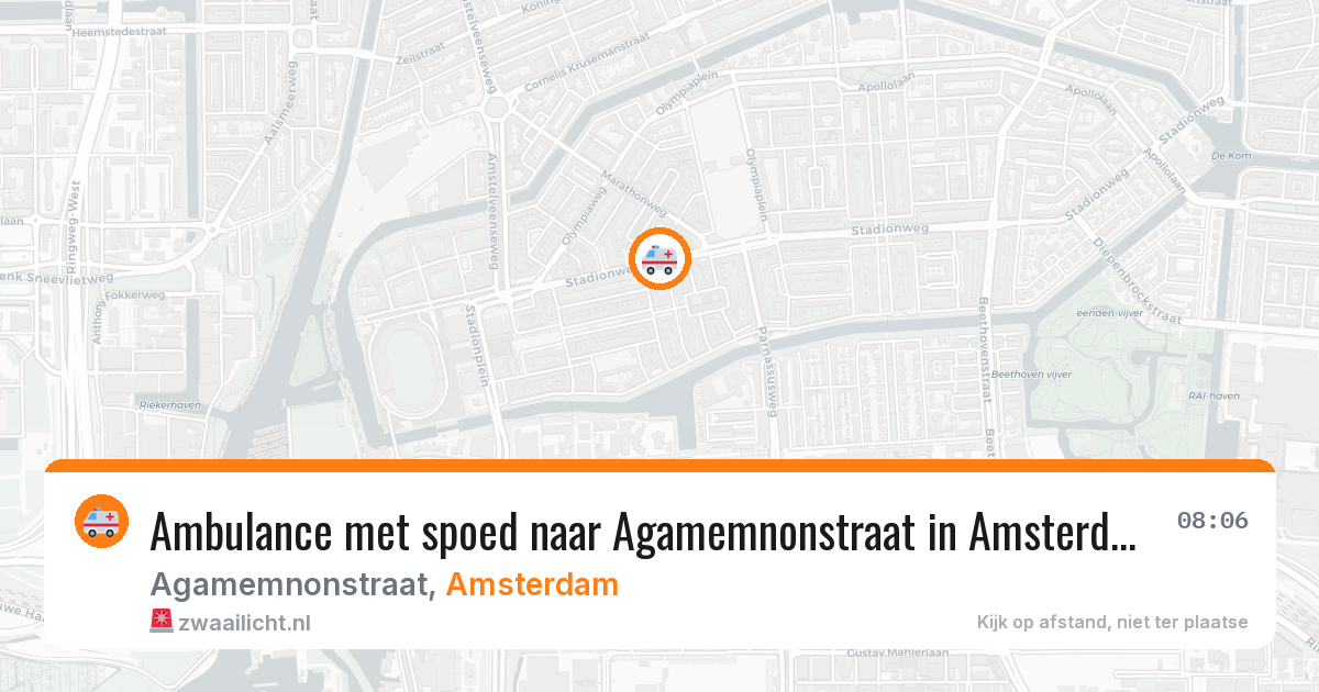 Ambulance met spoed naar Agamemnonstraat in Amsterdam — 24 jun 2026