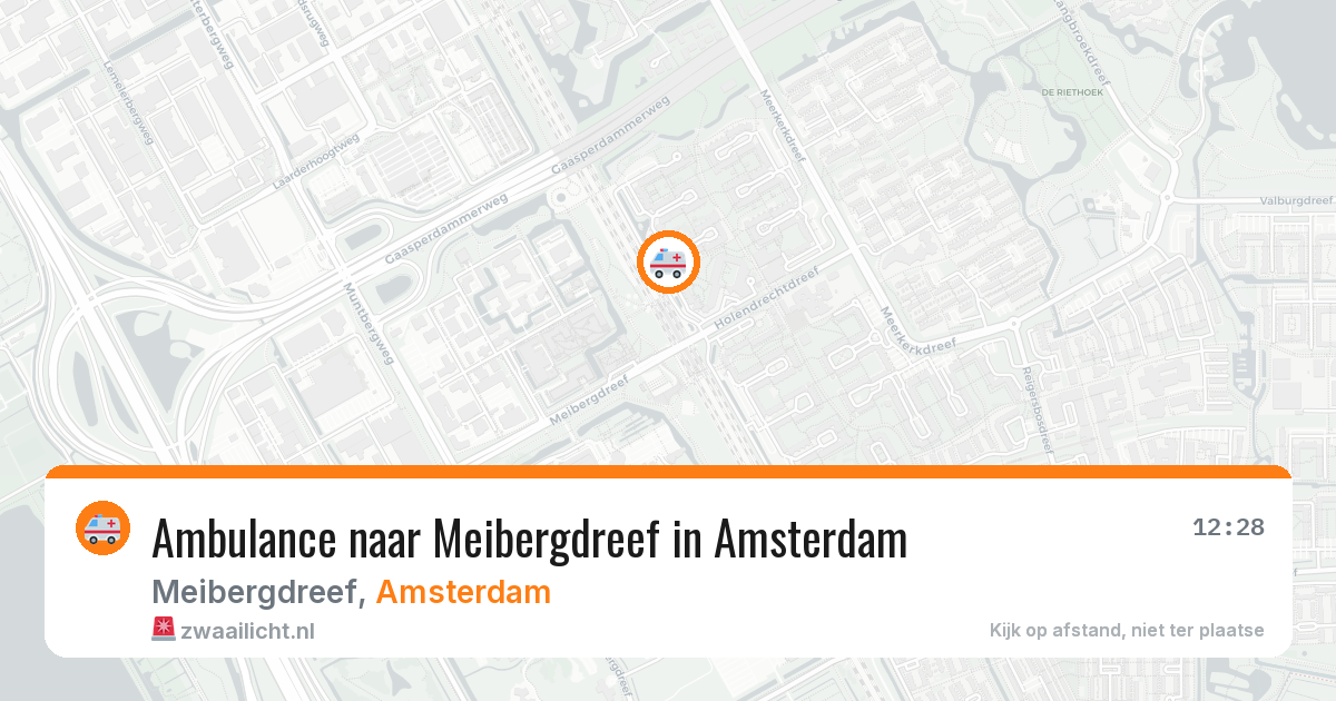 Ambulance naar Meibergdreef in Amsterdam — 16 mrt 2026