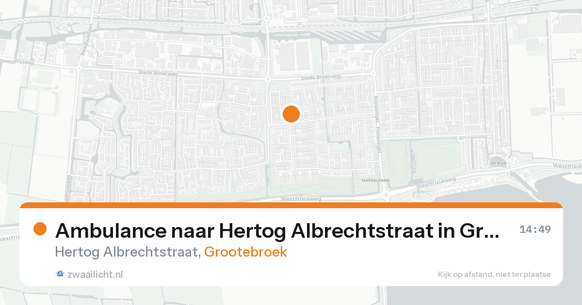 Ambulance naar Hertog Albrechtstraat in Grootebroek — 5 jun 2026