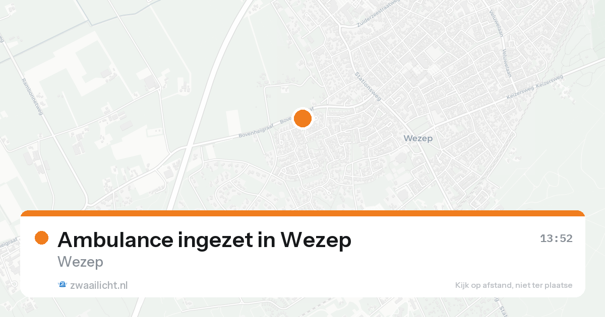 Ambulance ingezet in Wezep — 13 aug 2026