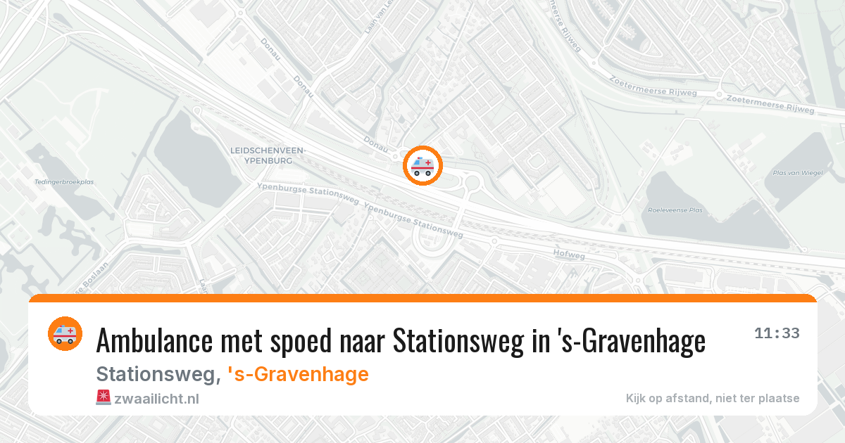 Ambulance met spoed naar Stationsweg in 's-Gravenhage — 7 mei 2026