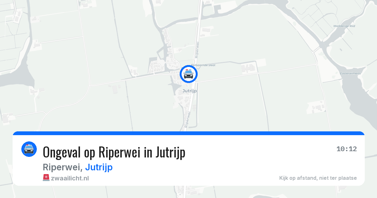 Ongeval op Riperwei in Jutrijp — 19 mrt 2026