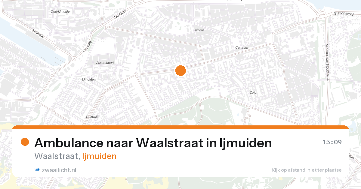 Ambulance naar Waalstraat in Ijmuiden — 26 aug 2026