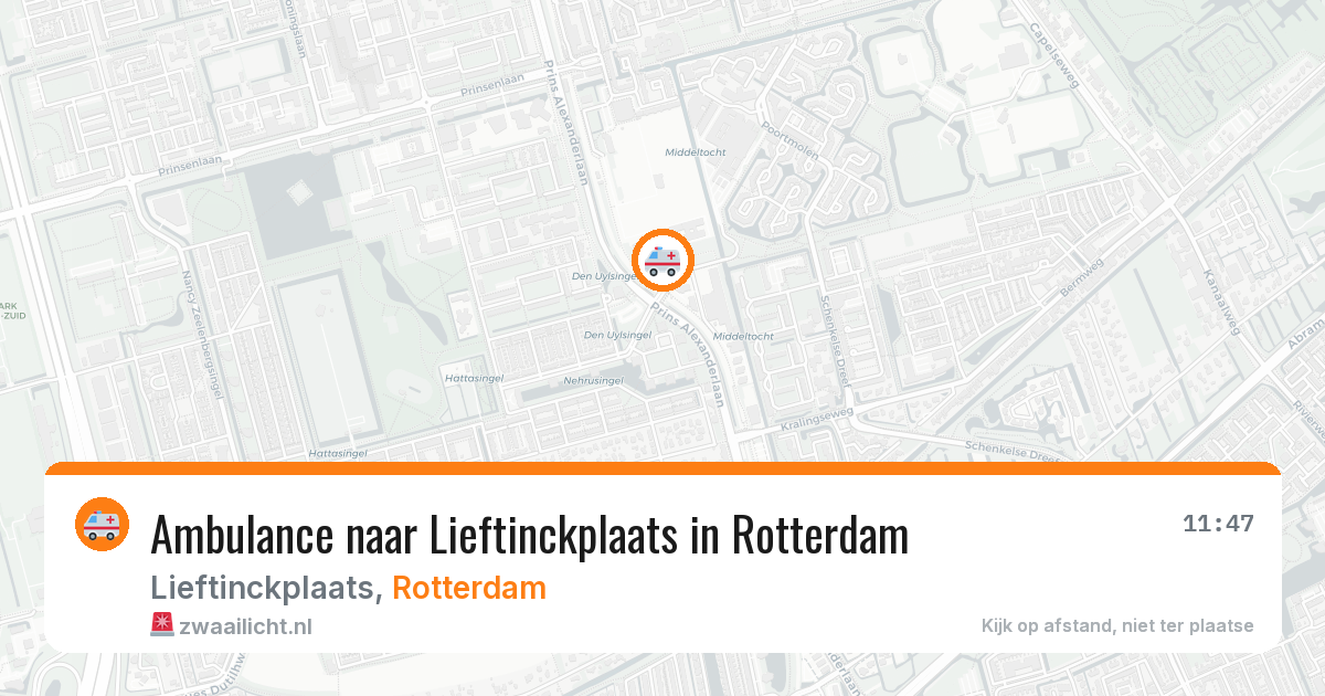 Ambulance naar Lieftinckplaats in Rotterdam — 14 aug 2026
