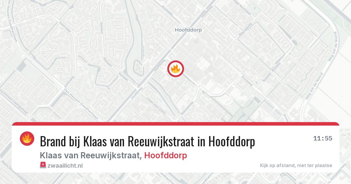 Brand bij Klaas van Reeuwijkstraat in Hoofddorp — 17 mrt 2026