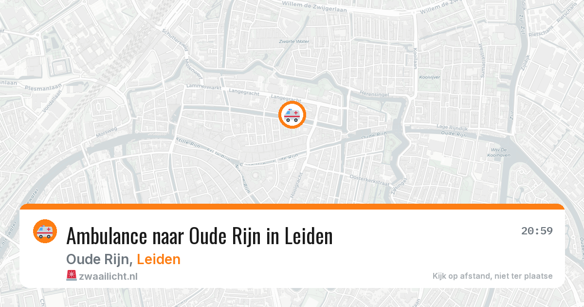 Ambulance naar Oude Rijn in Leiden — 13 aug 2026