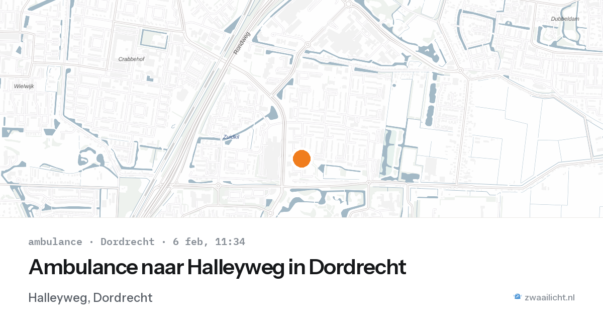 Ambulance naar Halleyweg in Dordrecht — 6 feb 2026