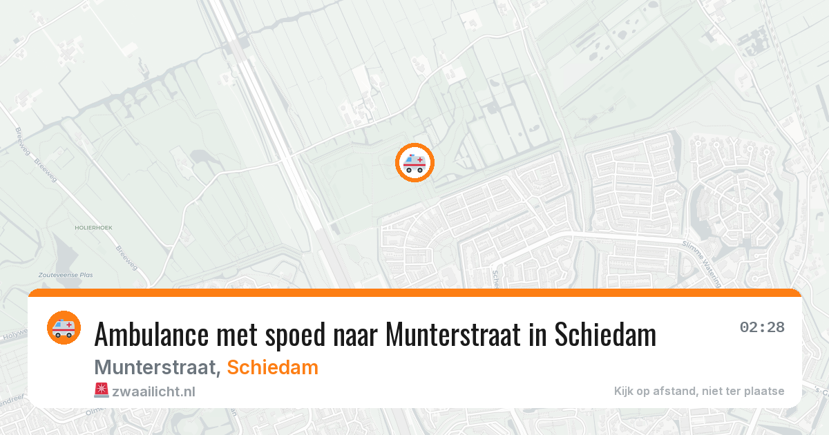 Ambulance met spoed naar Munterstraat in Schiedam — 24 jul 2026