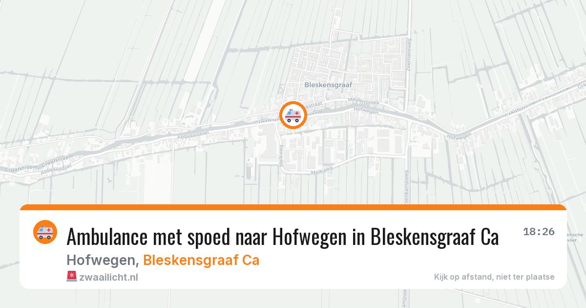 Ambulance met spoed naar Hofwegen in Bleskensgraaf Ca — 21 mei 2026