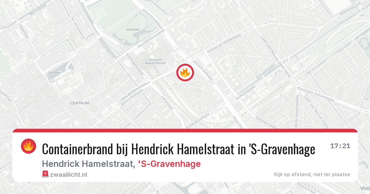Containerbrand bij Hendrick Hamelstraat in 'S-Gravenhage — 8 mei 2026