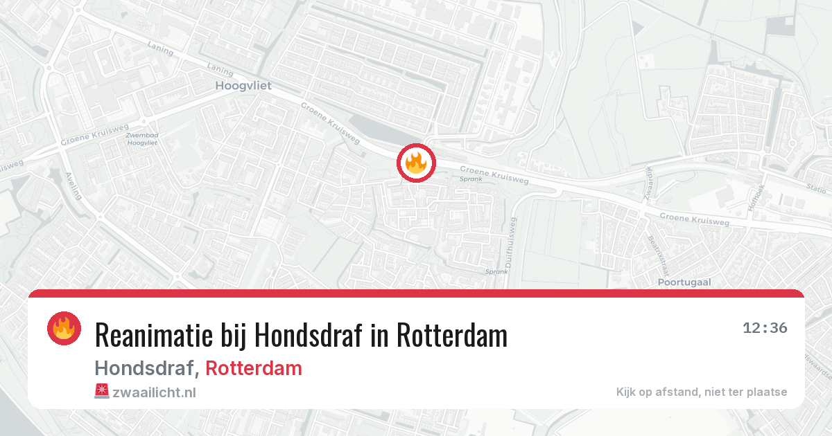 Reanimatie bij Hondsdraf in Rotterdam — 14 jul 2026