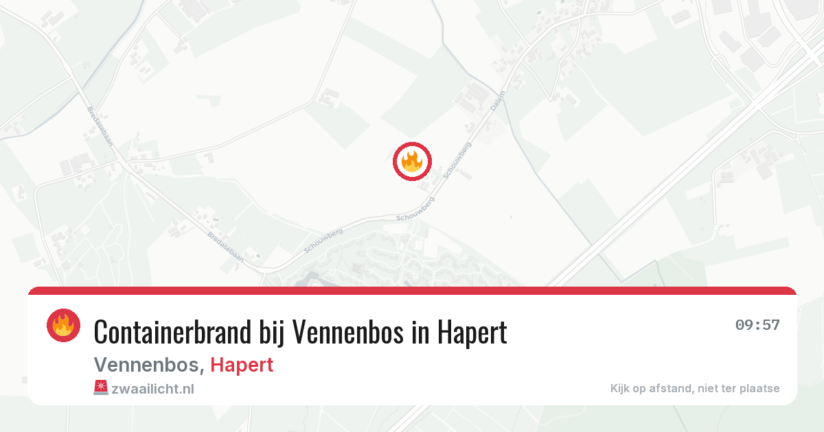 Containerbrand bij Vennenbos in Hapert — 7 apr 2026