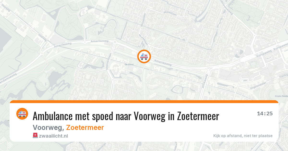 Ambulance met spoed naar Voorweg in Zoetermeer — 7 aug 2026