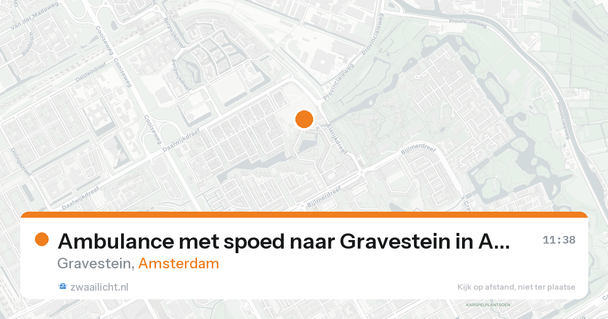 Ambulance met spoed naar Gravestein in Amsterdam — 22 aug 2026