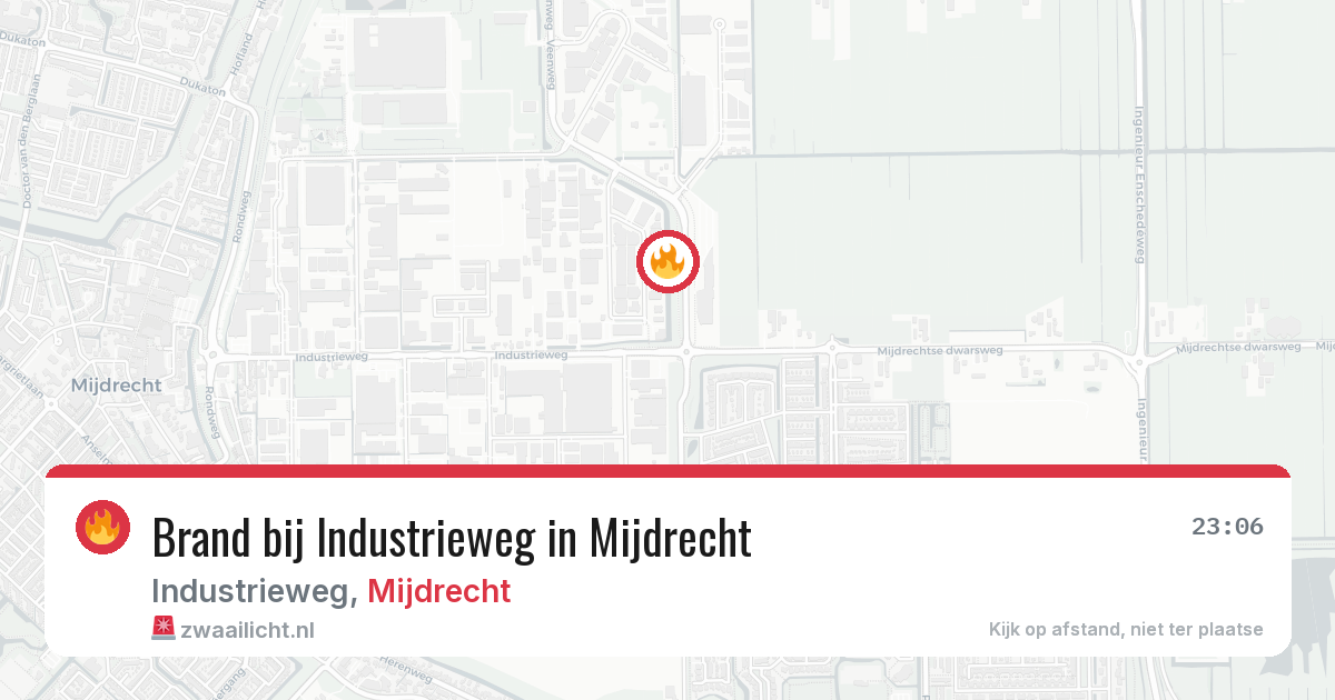 Brand bij Industrieweg in Mijdrecht — 27 jun 2026