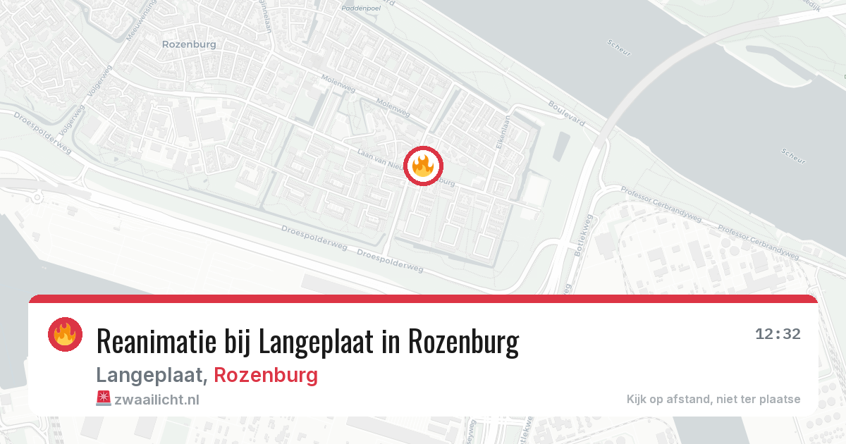 Reanimatie bij Langeplaat in Rozenburg — 1 apr 2026