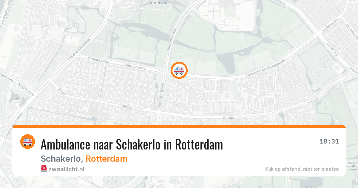 Ambulance naar Schakerlo in Rotterdam — 20 mei 2026