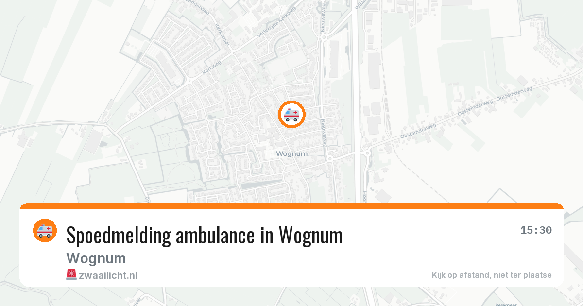 Spoedmelding ambulance in Wognum — 24 apr 2026