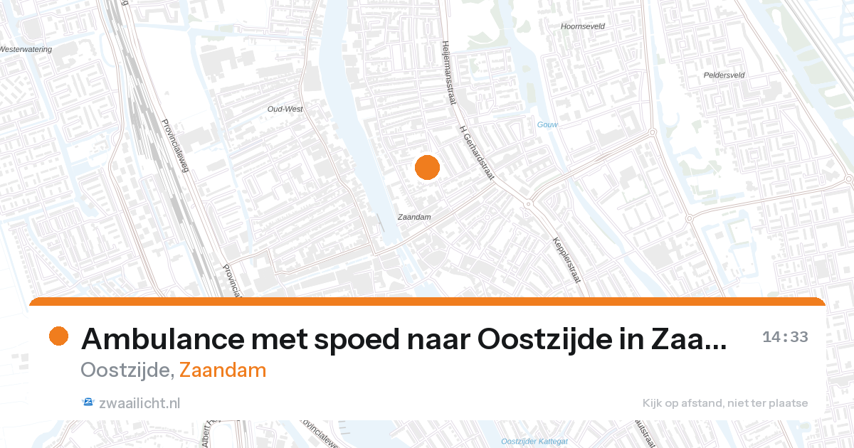 Ambulance met spoed naar Oostzijde in Zaandam — 15 jun 2026