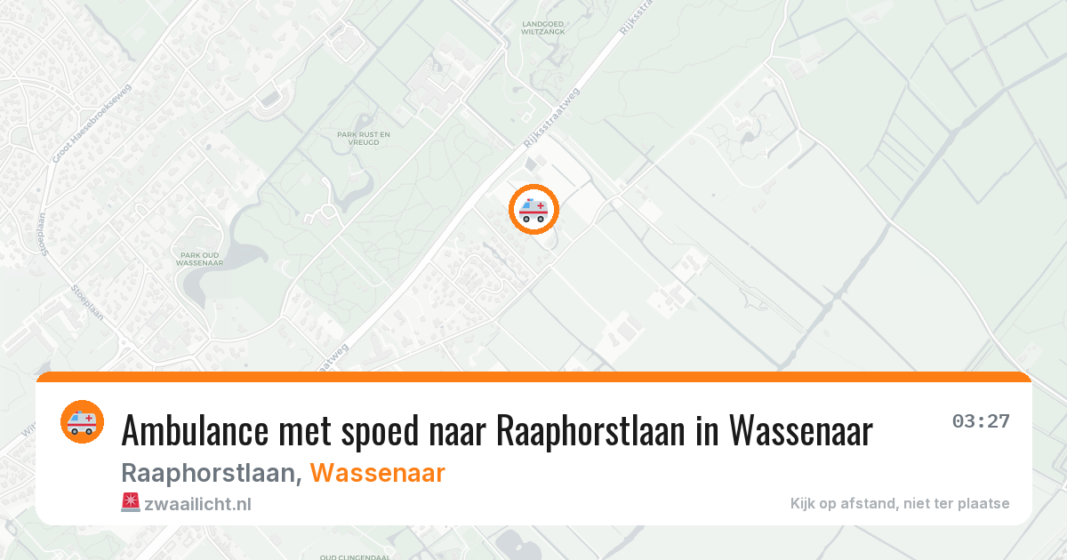 Ambulance met spoed naar Raaphorstlaan in Wassenaar — 31 mrt 2026