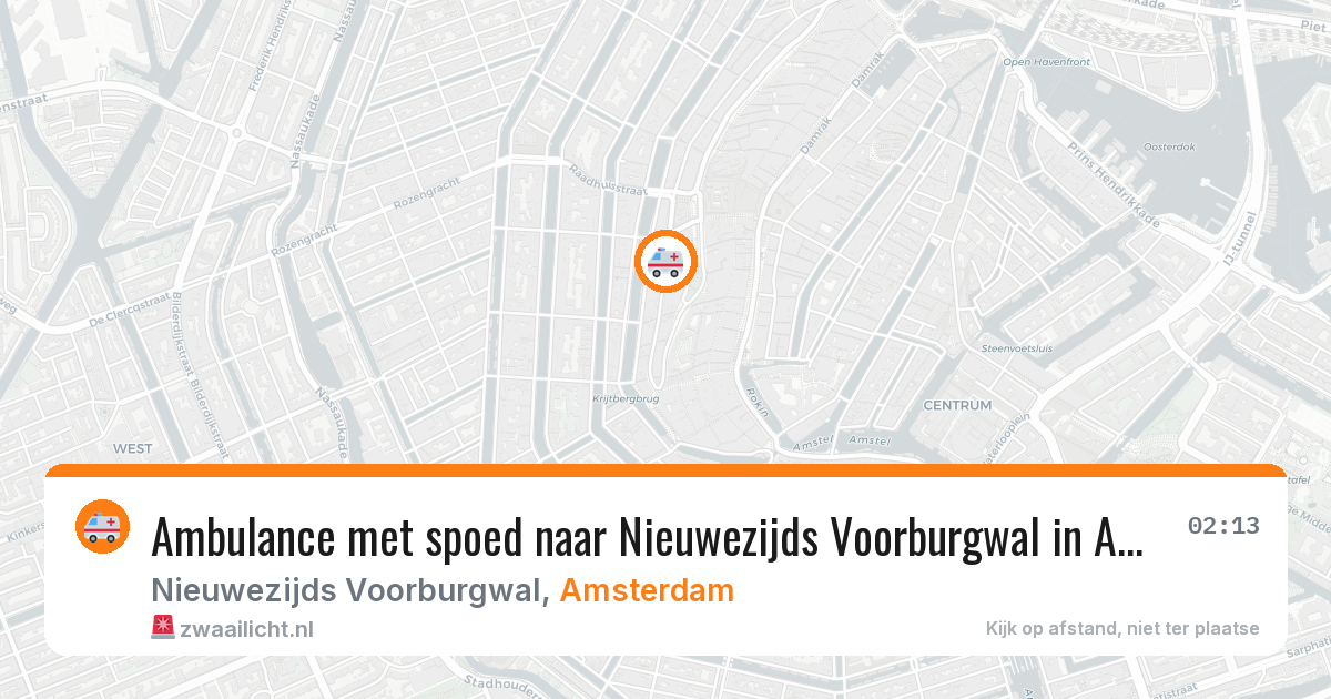Ambulance met spoed naar Nieuwezijds Voorburgwal in Amsterdam — 30 jan 2026