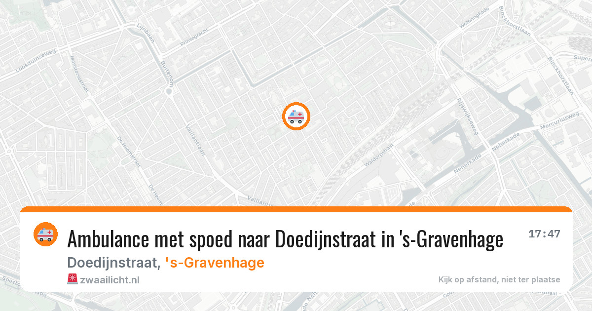 Ambulance met spoed naar Doedijnstraat in 's-Gravenhage — 2 jul 2026