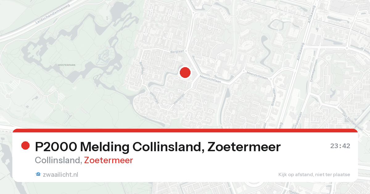 P2000 Melding Collinsland, Zoetermeer — 30 jan 2026
