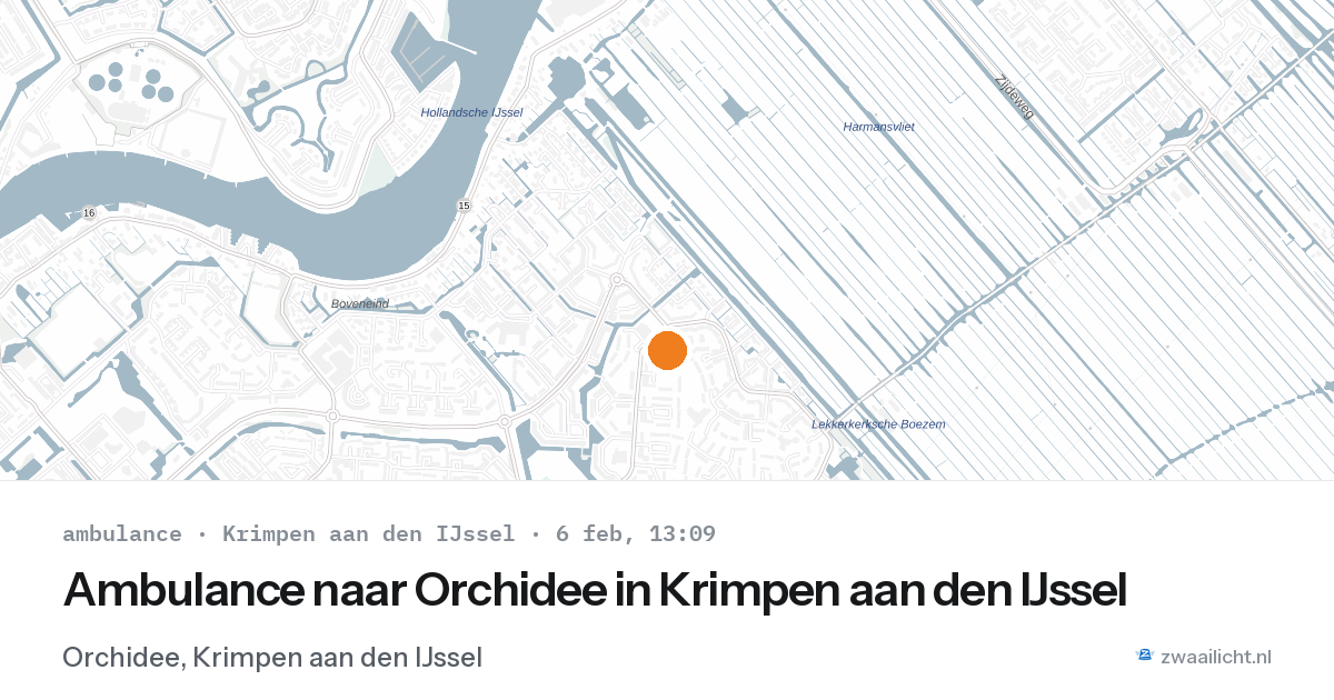 Ambulance naar Orchidee in Krimpen aan den IJssel — 6 feb 2026