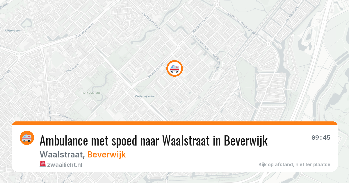 Ambulance met spoed naar Waalstraat in Beverwijk — 8 jul 2026
