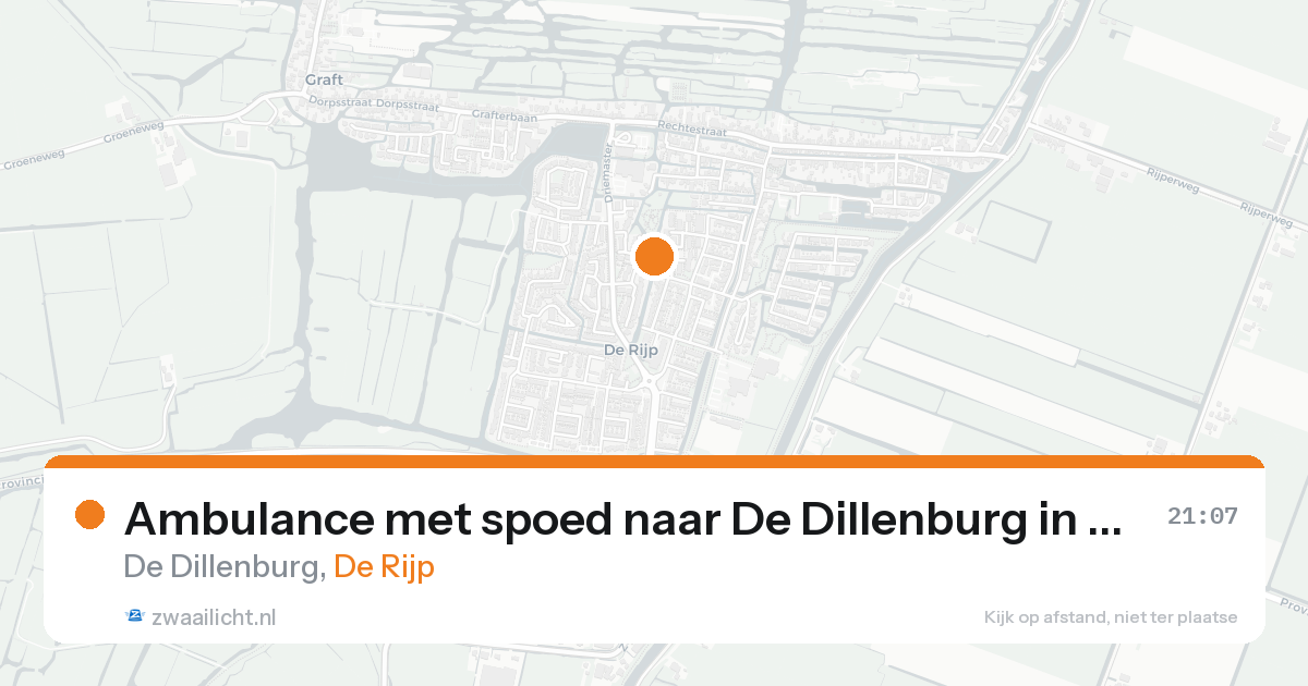 Ambulance met spoed naar De Dillenburg in De Rijp — 23 aug 2026