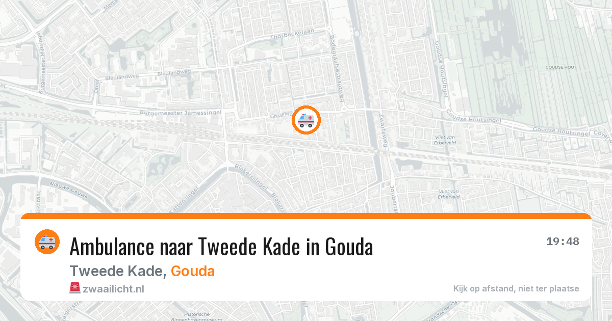 Ambulance naar Tweede Kade in Gouda — 19 jun 2026