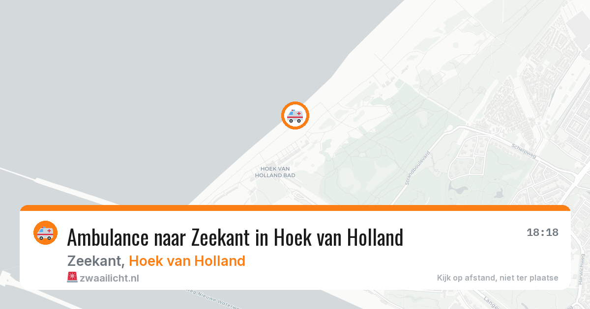 Ambulance naar Zeekant in Hoek van Holland — 8 aug 2026