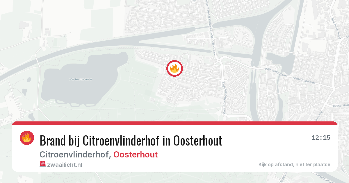 Brand bij Citroenvlinderhof in Oosterhout — 3 jun 2026