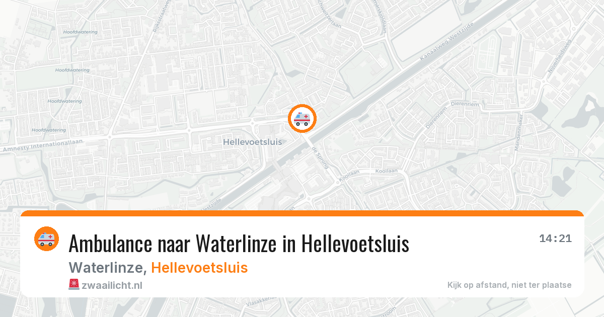 Ambulance naar Waterlinze in Hellevoetsluis — 4 jun 2026