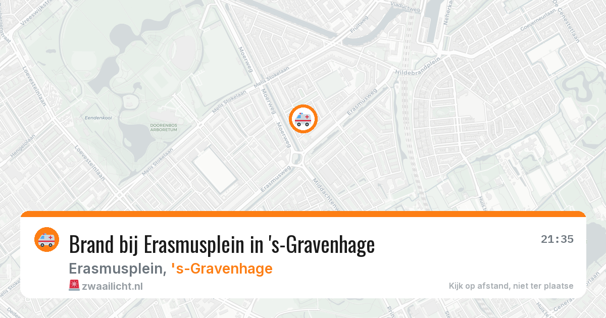 Brand bij Erasmusplein in 's-Gravenhage — 2 jun 2026