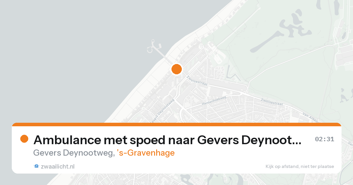 Ambulance met spoed naar Gevers Deynootweg in 's-Gravenhage — 22 aug 2026