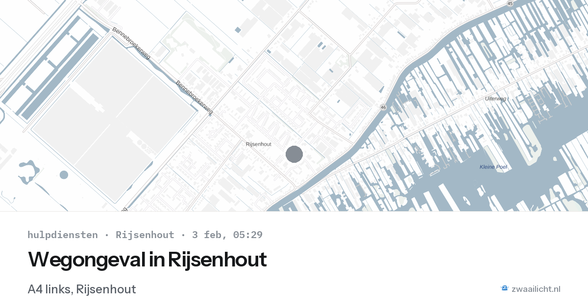 Wegongeval in Rijsenhout — 3 feb 2026